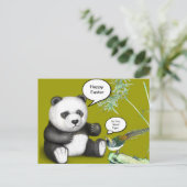 Schwarz-Weiß-Osterpanda Feiertagspostkarte (Stehend Vorderseite)