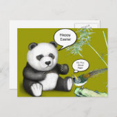 Schwarz-Weiß-Osterpanda Feiertagspostkarte (Vorne/Hinten)