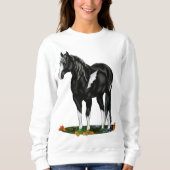 Schwarz-Weiß-Ouverpaint Sweatshirt (Vorderseite)