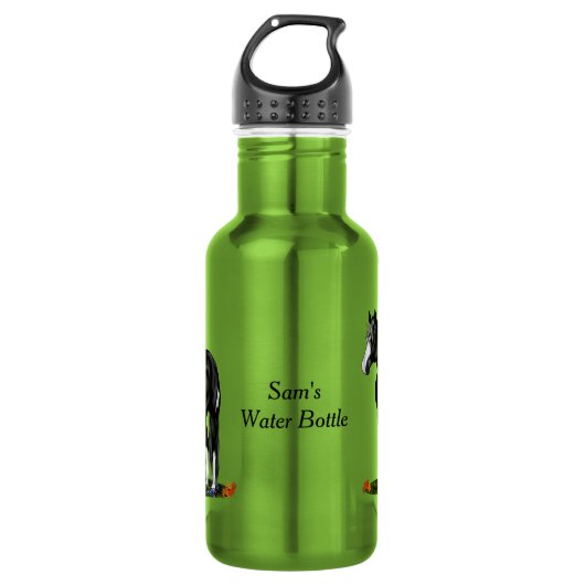 Schwarz-Weiß-Ouverpaint Trinkflasche (Vorderseite)