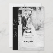 Schwarz-Weiß-Overlay-Foto Einladung zur Hochzeit (Vorderseite)