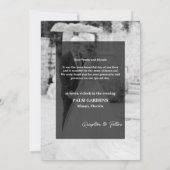 Schwarz-Weiß-Overlay-Foto Einladung zur Hochzeit (Rückseite)
