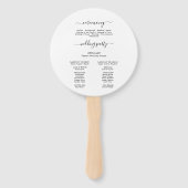 Schwarz-Weiß-Overlay-Foto-Hochzeitsprogramme Hand Fächer (Rückseite)