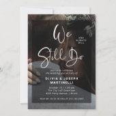 Schwarz-Weiß-Overlay-Foto Hochzeitssaison Einladung (Vorderseite)