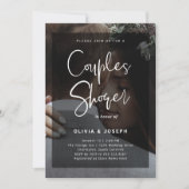 Schwarz-Weiß-Overlay| Foto Paare Dusche Einladung (Vorderseite)