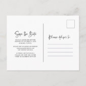 Schwarz-Weiß-Overlay | FOTO SAVE THE DATE Ankündigungspostkarte (Rückseite)