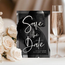 Schwarz-Weiß-Overlay | FOTO SAVE THE DATE Magneteinladung