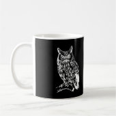 Schwarz-Weiß-Owl-Design Kaffeetasse (Links)