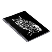 Schwarz-Weiß-Owl-Design Notizblock (Rechte Seite)