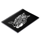 Schwarz-Weiß-Owl-Design Notizblock (Linke Seite)