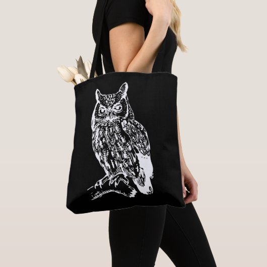 Schwarz-Weiß-Owl-Design Tasche (Von Nahem)