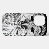 Schwarz-Weiß-Owl-Gesichter schließen Case-Mate iPhone Hülle (Rückseite (Horizontal))