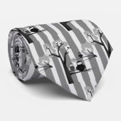 Schwarz-Weiß-Owlen Krawatte (Gerollt)