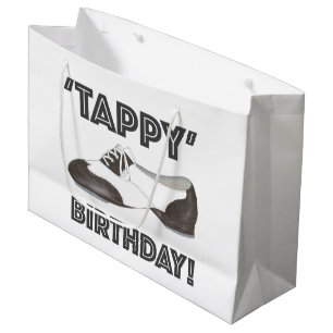 Schwarz-weiß Oxford Stach Shoe Dance Tappy Birthda Große Geschenktüte