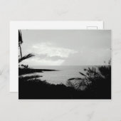 Schwarz-Weiß-Ozean-Szene Postkarte (Vorne/Hinten)