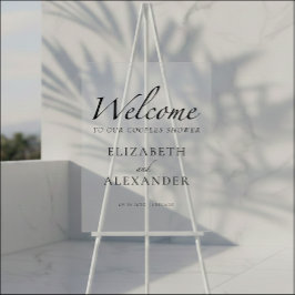 Schwarz-Weiß-Paare Dusche Akryllische Begrüßungsze Acrylschild