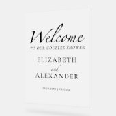 Schwarz-Weiß-Paare Dusche Akryllische Begrüßungsze Acrylschild (Winkel)