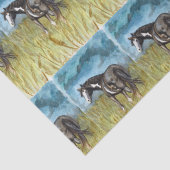 Schwarz-Weiß-Paint Horst Wasserfarbe Kunst Seidenpapier (Detail)