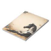 Schwarz-Weiß-Paint-Pferd Notizblock (Rotiert)