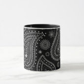 Schwarz-Weiß-Paisley-Charm Tasse (Zentrum)