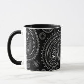 Schwarz-Weiß-Paisley-Charm Tasse (Links)