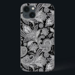 Schwarz-Weiß Paisley Ham Damaskus Muster Case-Mate iPhone Hülle<br><div class="desc">Elegantes,  Vintages,  blumenfarbenes Paisley-Muster. Alle Briefe werden bald verfügbar sein,  und Sie können mir für Ihre erste E-Mail. Wir bieten auch kostenlose Textformatierung für Ihre Visitenkarten-Einladung,  etc.</div>