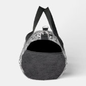 Schwarz-Weiß-Paisley-individuelle Name Duffle Bag (Rechts)