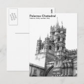 Schwarz-Weiß Palermo Postkarte (Vorne/Hinten)
