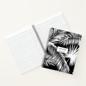 Schwarz-Weiß-Palmen-Design Notizblock (Innenseite)