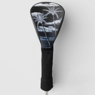 Schwarz-Weiß-Palmen Golf Headcover