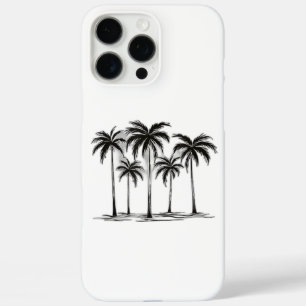 Schwarz-Weiß-Palmen Grafischer T - Shirt für Männe iPhone 16 Pro Max Hülle
