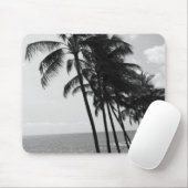 Schwarz-Weiß-Palmen Mousepad (Mit Mouse)