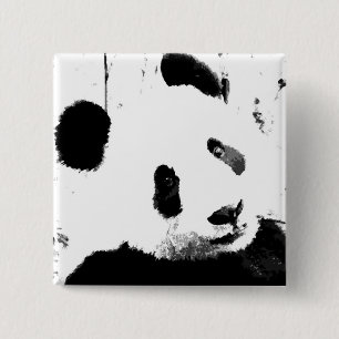 Schwarz/Weiß Panda Button