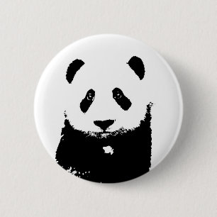 Schwarz/Weiß Panda Button