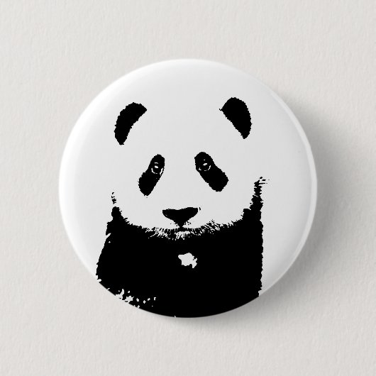 Schwarz/Weiß Panda Button (Vorderseite)