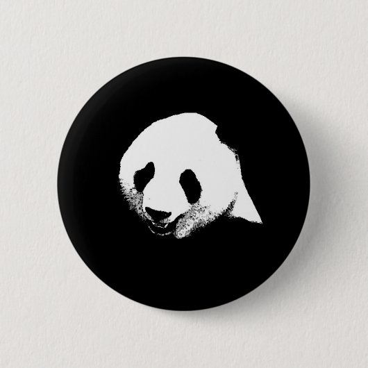 Schwarz/Weiß Panda Button (Vorderseite)