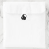 Schwarz/Weiß Panda Dreieckiger Aufkleber (Tasche)