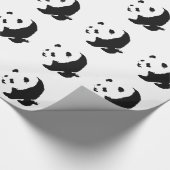 Schwarz/Weiß Panda Geschenkpapier (Ecke)