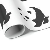 Schwarz/Weiß Panda Geschenkpapier (Rolleneckpunkt)