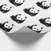 Schwarz/Weiß Panda Geschenkpapier (Ecke)