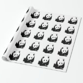 Schwarz/Weiß Panda Geschenkpapier (Ungerollt)