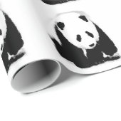 Schwarz/Weiß Panda Geschenkpapier (Rolleneckpunkt)