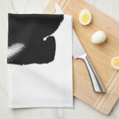 Schwarz/Weiß Panda Geschirrtuch (Viertel Falte)
