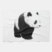 Schwarz/Weiß Panda Geschirrtuch (Horizontal)