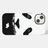 Schwarz-Weiß-Panda iPhone Hülle (Rückseite (Horizontal))