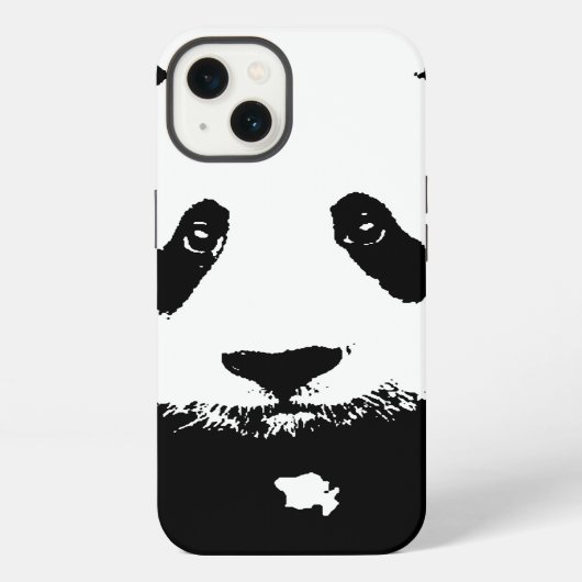 Schwarz-Weiß-Panda iPhone Hülle (Rückseite)