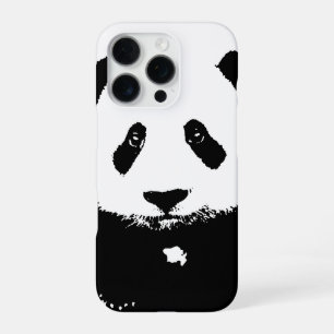 Schwarz/Weiß Panda iPhone 16 Pro Hülle