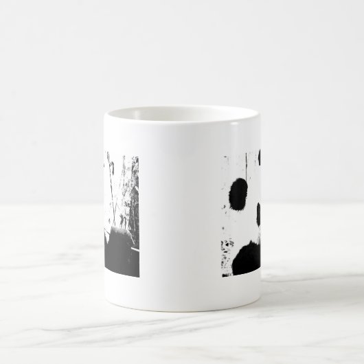 Schwarz/Weiß Panda Kaffeetasse (Mittel)