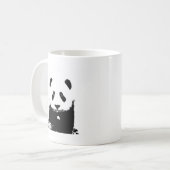 Schwarz/Weiß Panda Kaffeetasse (Vorderseite Links)