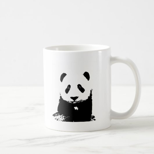 Schwarz/Weiß Panda Kaffeetasse (Rechts)